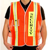 Orange Security Mesh  Vest